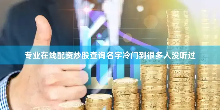 专业在线配资炒股查询名字冷门到很多人没听过