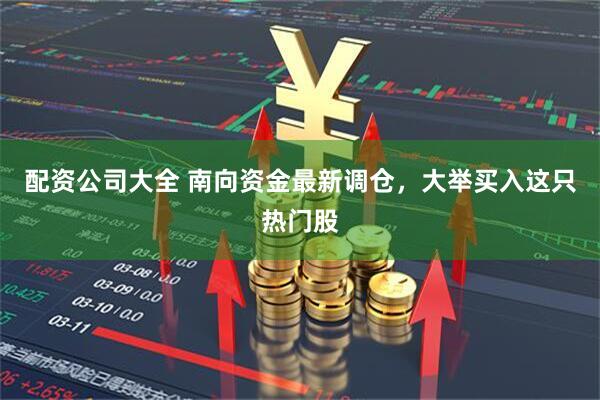 配资公司大全 南向资金最新调仓，大举买入这只热门股